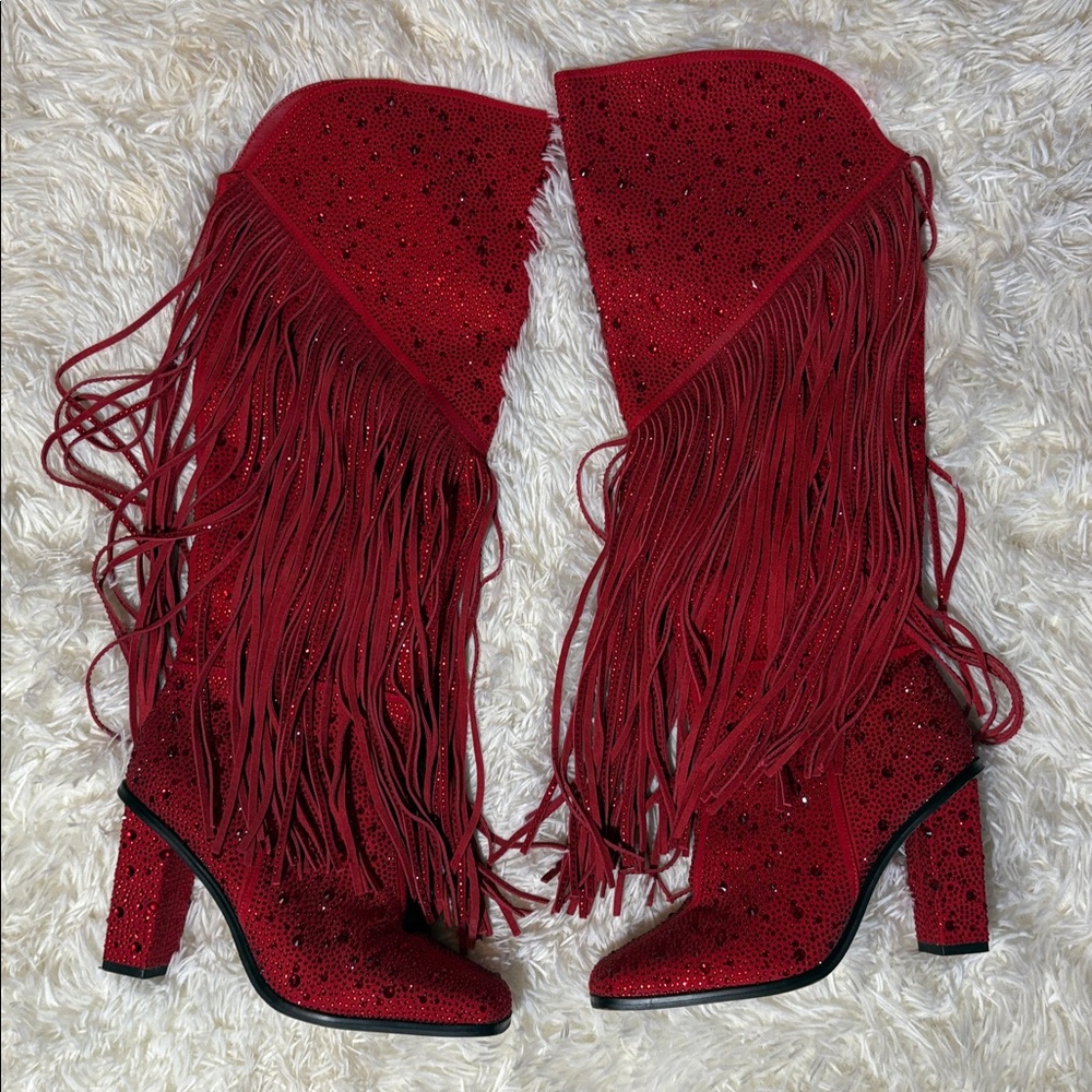 Jessica Simpson Asire Red Knee-High Women's Boots